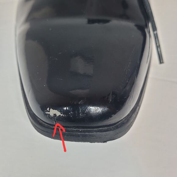 Calvin Klein Brodie Black Patent Mens Size 8.5 Oxfords Lace Leather Dress Shoes - Picture 10 of 16